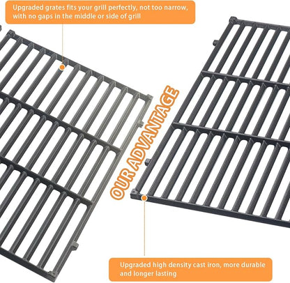 Grill Replacement Parts for Weber Genesis 300 Series, 7620, 7622, 7524 | Stainless Steel Flavorizer Bars, Heat Deflector and Cast Iron Grill Grates E310 E320 E330 S310 S320 S330 EP310 EP320 EP330