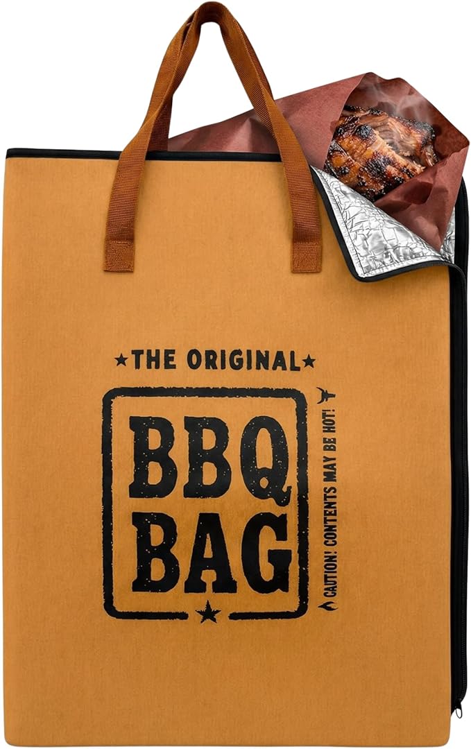 The Original BBQ Bag - Insulated BBQ Meat Resting Bag, Portable Barbecue Brisket Carry Bag with Butcher Paper, Washable Thermal Storage for Transporting Smoked Meats