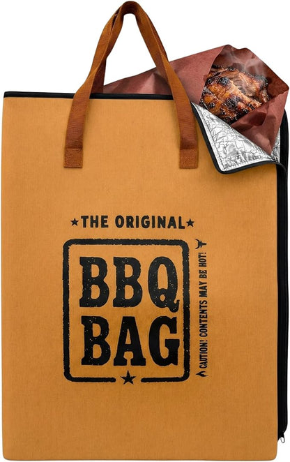 The Original BBQ Bag - Insulated BBQ Meat Resting Bag, Portable Barbecue Brisket Carry Bag with Butcher Paper, Washable Thermal Storage for Transporting Smoked Meats