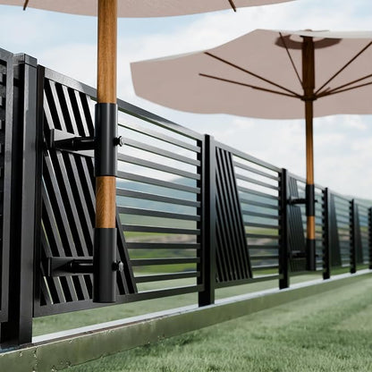 Umbrella Holder Parasol Holder Patio Umbrella Stand Mount Umbrella Clamp for Balcony, Outdoor Umbrella Holder Fixed Clip Deck Table Umbrella Mount for Deck,Railings,Beach,Courtyard,Boats,Tailgates