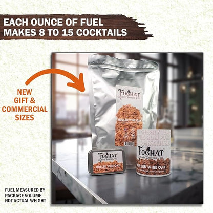 Cocktail Smoker Wood Chips - 14oz Mulled Wine Oak Shavings for Smoker, Whiskey & Drink Infuser Kit - Natural, Culinary Wood Smoking Chips