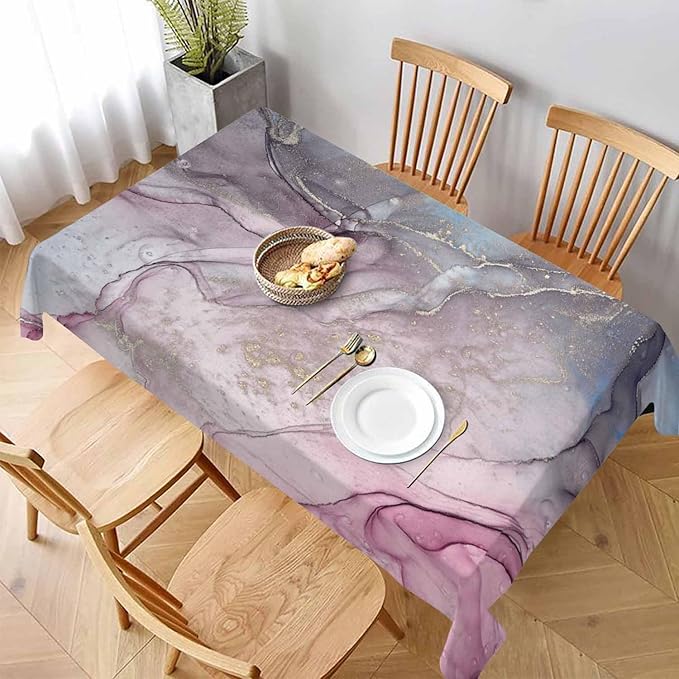 TKS MITLAN Marble Pattern Tablecloth Decor Modern Mix Fluid Art Table Cloth Dining Room Kitchen Table Cover 60" X 84" Oblong/Rectangle