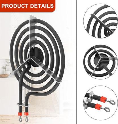 SP21YA Electric Stove Burner Replacement Fit for G.E & Ken-more & Hot-point & Ro-per Electric Range Stove - Fit WB30X253 8" Electric Range Burner Element by AMI PARTS