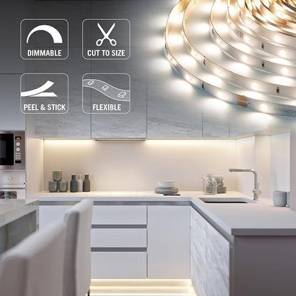 Armacost Lighting RibbonFlex Pro 24V White LED Strip Lights 30 LED/m, 2700K, 32.8 ft 134250