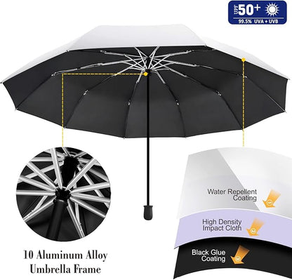 XLINGZA UPF 50+ Beach Umbrella with Adjustable Universal Clamp