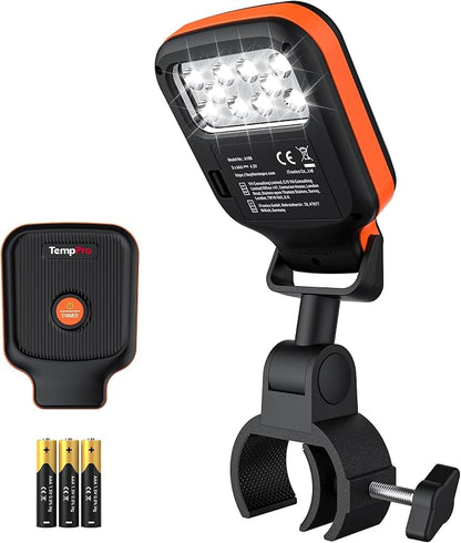 TempPro Outdoor Grill Light for BBQ with 10 LEDs & 3 Brightness | 360° Adjustable Grill Lights for Outdoor Grill, BBQ Light with Energy-Saving Button, Grill Accessories, Batteries Included