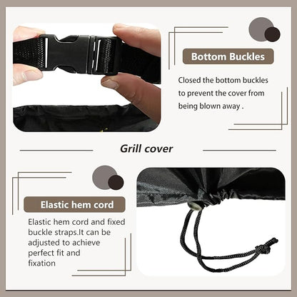Grill Cover for Blackstone 22 inch Griddle with Hood and Stand,Outdoor Heavy Duty 600D Flat Top Grill Cover,Waterproof UV & Fade Resistant Grill Cover
