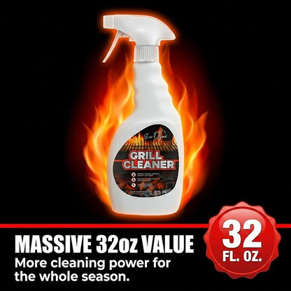 Evo Dyne Grill Cleaner Spray 32 oz Heavy-Duty BBQ Degreaser | Grill Cleaner - Cuts Grease with Less Scrubbing - BBQ Cleaner - Food-Safe - 32 oz Spray