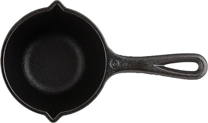 Lodge 15.2 Ounce Cast Iron Melting Pot + Silicone Basting Brush - Unparalleled Heat Retention - Heat Resistant Basting Brush up to 450° - Black and Yellow,(Pack of 3)