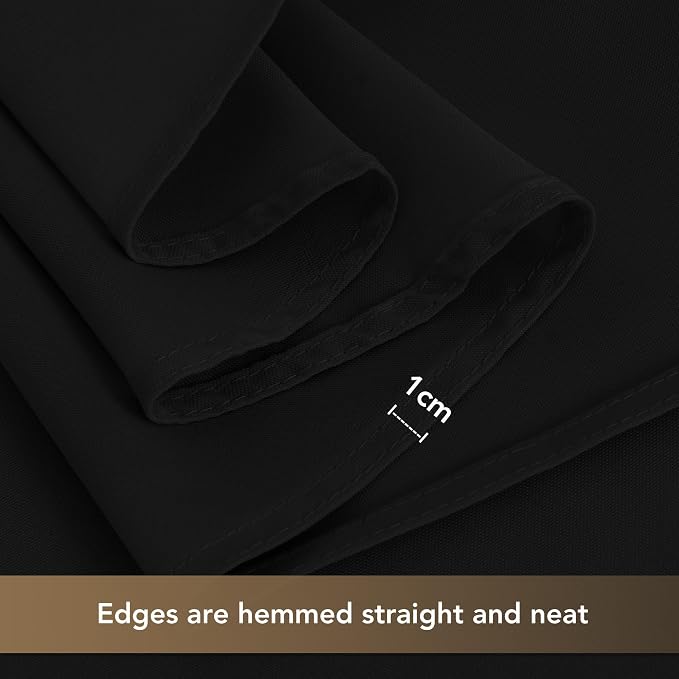 sancua Black Rectangle Tablecloths for 8 Foot Tables, 6 Pack - Washable Polyester Fabric Table Cloth for Wedding Party, Birthday, Banquet Reception, 60x120 Inch