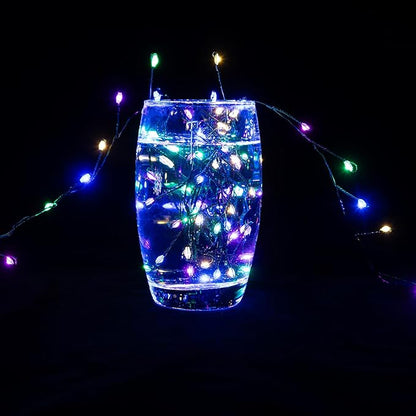 Firecracker Fairy Lights,20FT 200Leds Waterproof Twinkle Lights Plug in,8 Modes Remote String Light for Indoor Outdoor Christmas Wedding Birthday Patio Garden Decor,Green Wire,Multicolor