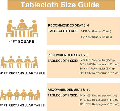 DWCN Clear Plastic Tablecloth Rectangle - 100% Waterproof, Oilproof, Stain Resistant Table Cloth Protector Transparent PVC Vinyl Table Cover for Dining, Parties, 60 x 90 Inch