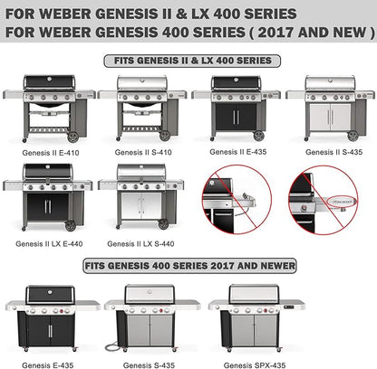 Genesis II E-410 Grill Replacement Parts for Weber Genesis II E410 E-435 S-435 Grill Parts GS4 LX E-440 LX E-410 Grates SPX-435 66097 66033 Flavorizer Bars 66041 Heat Deflector 66089 Cooking Grids