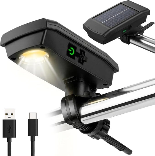 Griddle Buddy Night Chef Pro Outdoor Grill Light - Solar & USB-C Rechargeable LED BBQ Light Auto On/Off Tilt Sensor, Universal Mount, Weatherproof Grill Accessory for Blackstone, Weber & Most Grills