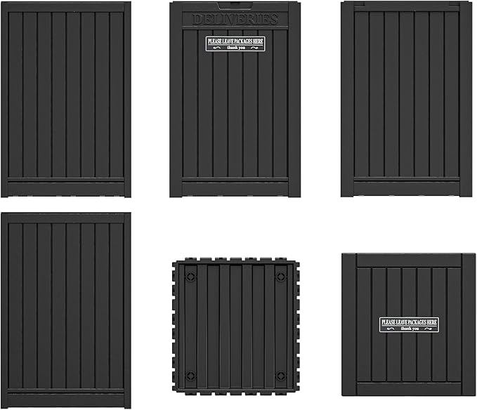 LHBGO Package Delivery Box for Outside, 48 Gallon Storage with Lockable Secure, Large Double Wall Resin Outdoor Package Delivery Waterproof Deck