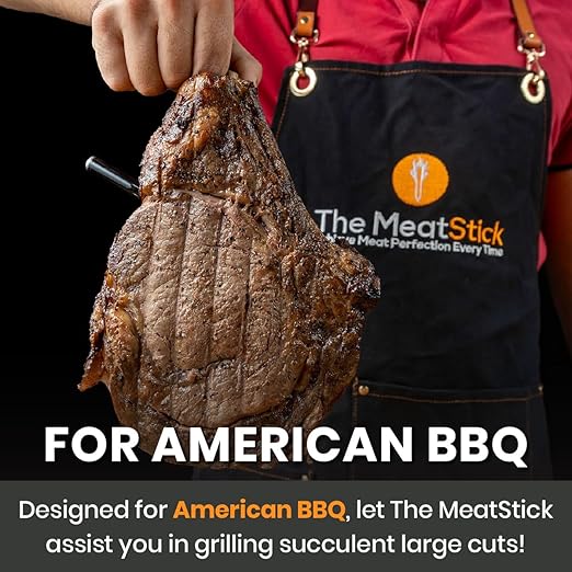 MeatStick WiFi Kit [Unlimited Range] | Duo Sensors Smart Wireless Meat Thermometer with Bluetooth | for Smoking, Grilling, BBQ, Air Fryer, Deep Frying, Oven, Sous Vide, Rotisserie