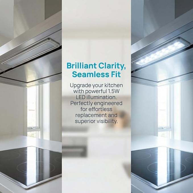 HOMSFOU Range Hood Light Replacement Rectangular Led Range Hood Lamp Dc 12V Cold Light Ceiling Mount Kitchen Part 4.72 X 1.37 X 1.06 in 1 Piece