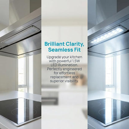HOMSFOU Range Hood Light Replacement Rectangular Led Range Hood Lamp Dc 12V Cold Light Ceiling Mount Kitchen Part 4.72 X 1.37 X 1.06 in 1 Piece
