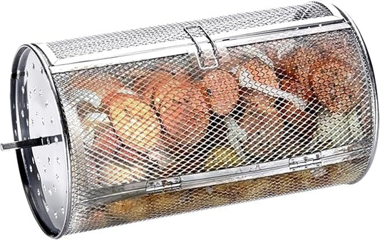 ROTO-Q 360 Rotisserie Tumble Basket: Elevate Your Grilling Game! Perfect for Chicken Wings, Coffee Beans, and More (Compatible Only with ROTOQ360 Rotisserie) | Tumble basket fits only the ROTO-Q 360 rotisserie and holds wings, coffee beans and other sm...
