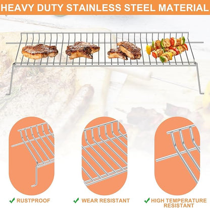 G467-0001-W1 Grill Warming Rack for Charbroil Advantage Replacement Parts 463344015 466344015, Swing Away Grid for Charbroil Upper Grate Charbroil Advantage 4 Burner Grill Rack Replacement