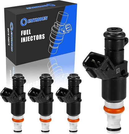 Set of 4 Fuel Injectors Fit for Honda Accord 2003–2007, CR-V 2005–2009, Element 2003–2011, Acura RSX 2005–2006 2.0L 2.4L, Replace 16450-RAA-A01 FJ484