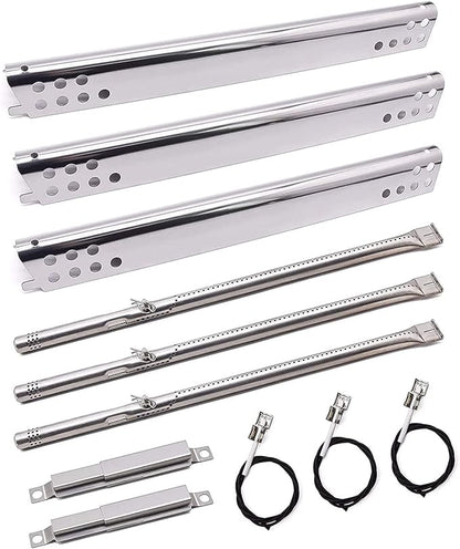 Criditpid Grill Replacement Parts for Charbroil Performance 3-Burner 463371719 463371316 463370719 463371116 463274016 463336016 Gas Grill,G466-2500-W1 Burner, G361-0003-W1,Heat Plates