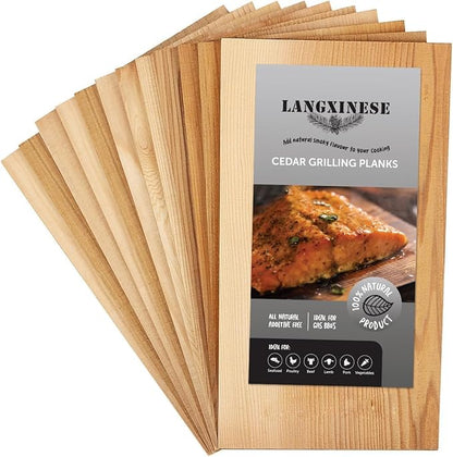 Wider 12 PK, Cedar Planks for Grilling Salmon, Better Smoking, Add Smoky Flavor to Salmon, Veggies, Restaurant Quantity