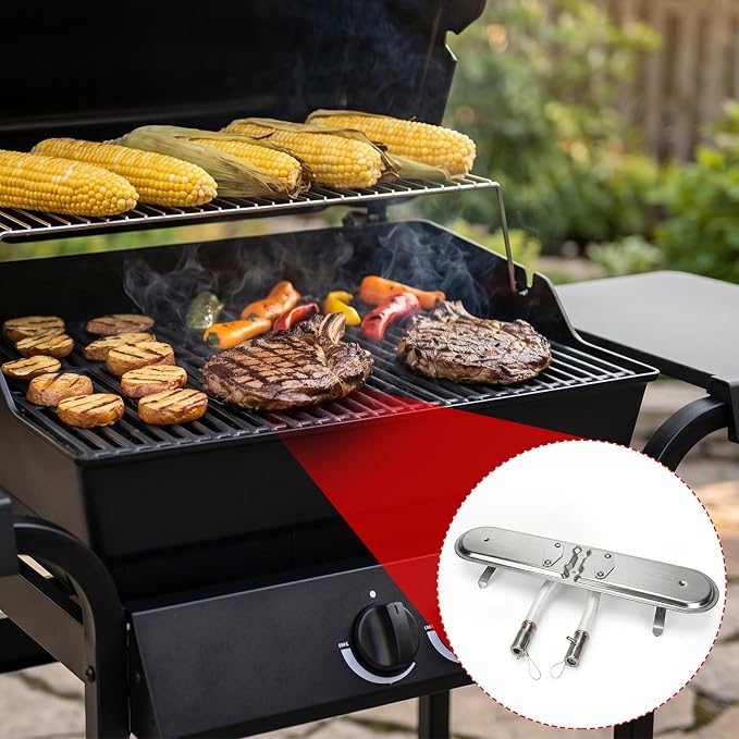 19 Inch Universal Gas Grill Burners, Stainless Steel Bar Burner, Grill Replacement Parts for Charbroil, Charmglow, Grill Master and Broil King Gas Grills