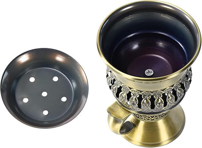 Bakhoor Burner, Charcoal Incense Burner, Frankincense Resin Burner, Incense Charcoal Discs, Bukhoor Kit with Mtal Handle/Tongs, for Yoga, Spa Aromatherapy Office Home Decor