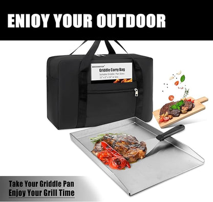 Griddle Carry Bag,Grill Accessory Storage,Large Griddle Accessories Storage Bag, Outdoor Carrying Frying Pan Handbag, Gift for men