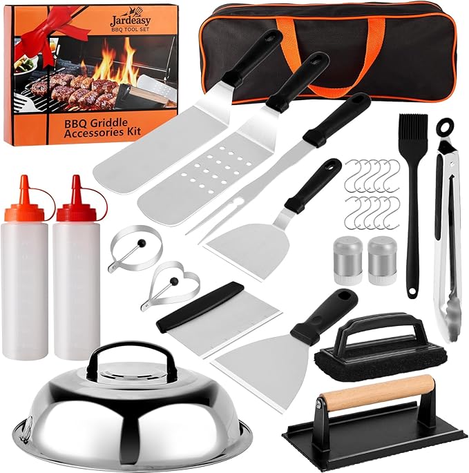 29-Piece Grill Tools Set, Heavy Duty Stainless Steel BBQ Accessories for Outdoor BBQ & Camping