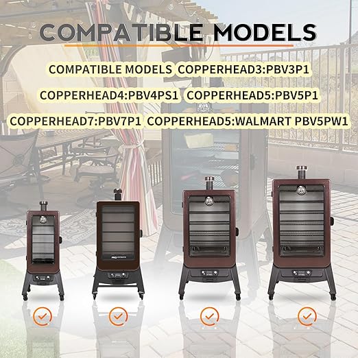 WiFi PID Trapezoid Grill Controller Replacement for Pit Boss Vertical Pellet Smokers PBV3P1/PBV4PS1/PBV5P1 Series, Smart APP Control Board with 130-420°F Temperature Range, 1°F Steps, 120V Input