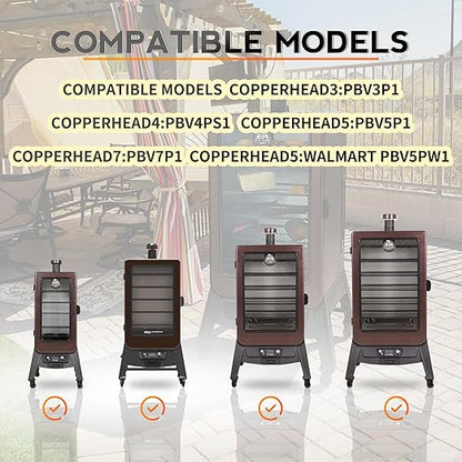 WiFi PID Trapezoid Grill Controller Replacement for Pit Boss Vertical Pellet Smokers PBV3P1/PBV4PS1/PBV5P1 Series, Smart APP Control Board with 130-420°F Temperature Range, 1°F Steps, 120V Input