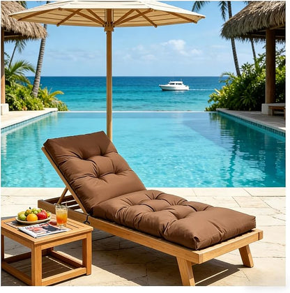 Outdoor Lounge Chair Cushions, 74.4 x 22 x 4.7 Inches Waterproof Fade Resistant Patio Cushion for Chaise Lounger