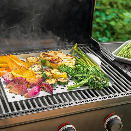 Nordic Ware Naturals Perforated Grill Topper, Aluminum, 14.3 x 11.4 Cooking Surface