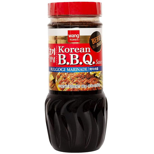 Wang Bulgogi Sauce - Korean BBQ Marinade for Beef Bulgogi, Authentic Korean Bulgogi Sauce, Sweet Savory Flavor, No MSG, Made in Korea - 16.93 oz Bottle - Perfect for Korean BBQ