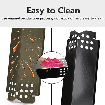 Replacement Parts for Nexgrill 720-0864 720-0864M Grill Models, 2 PCS Flame Tamers Heat Shield Plates and 2 Burners Replacement for Nexgrill Evolution 720-0864M Home Depo, Nexgrill 720-0864 Grills