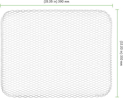 25 PCS Grill Toppers, 12 x 15 Inch Grill Mesh Mats, Aluminum Grill Liners for Grilling Outdoor Camping Backyards, Silver