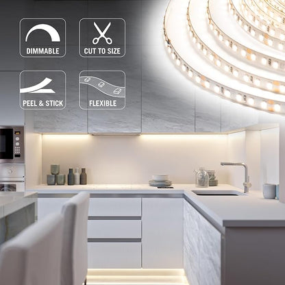 Armacost Lighting RibbonFlex Pro 24V White LED Strip Lights 120 LED/m, 4000K, 32.8 ft 156250