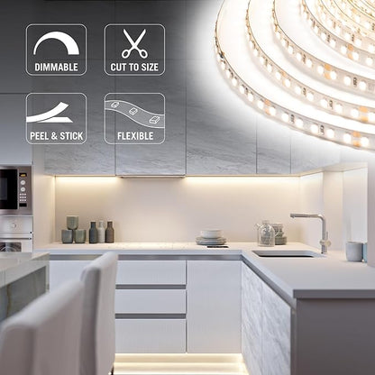 Armacost Lighting RibbonFlex Pro 24V White LED Strip Lights 120 LED/m, 5000K, 32.8 ft 166250