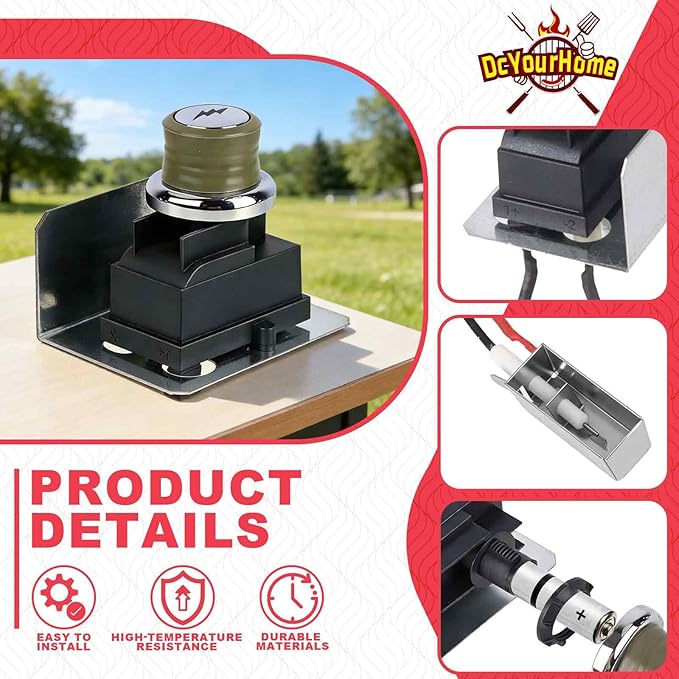 91360 Grill Igniter Kit for Weber Spirit E310 EP320 E210 SP310 SP320 E215 S320 Side-Control Grills Igniter Replacement, Grill Ignitor for Weber 1819-51 1836-32 Grill Ignition, 67726, 67847, 81315