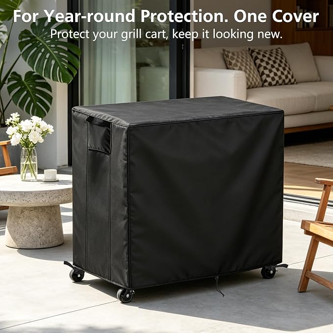 TheElves Table Cover 43"x20"x32" for Feasto IWDOO Polar Aurora Grill Cart | Waterproof Dustproof Weather Protection Outdoor Table Cover for Prep Table, Side Table, Grill Cart, Bar Cabinet, Dining Table