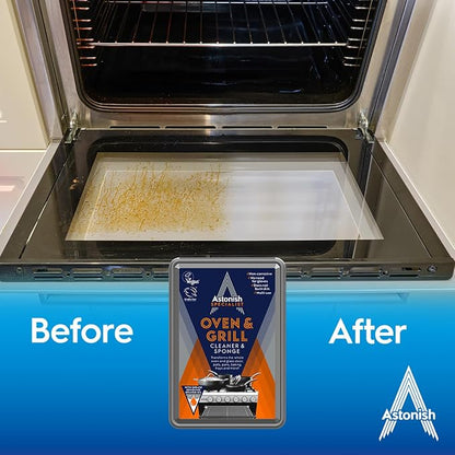 Astonish Oven & Grill Cleaner Paste with Sponge, Orange Oil, 8.8oz