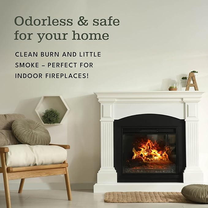 Superior Trading Oak Mini Fire Wood w/Fire Starter Pods, Winter Fireplace Starter, Wood Stove, USDA Cert 4-5” Kiln Dried Firewood, USA Made, 10-11 lbs.