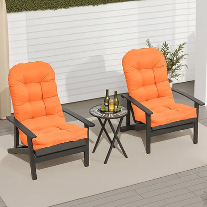 Adirondack Chair Cushion, Outdoor Patio Furniture Seat Pad, Waterproof | Waterproof cover with straps, PP cotton, high back thick seat pad for adirondack rocking chair indoor outdoor porch 44x19x4
