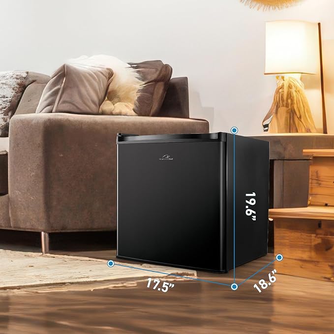 Commercial Cool 1.6 Cu. Ft. Compact Refrigerator, CCR16B, Black | Single Door Mini Fridge with Chiller Compartment, Personal Fridge for Home or Dorm Room, R600a Refrigerant