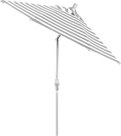 California Umbrella GSCU908170-F95 Golden State Series Patio Umbrella, Gray/White