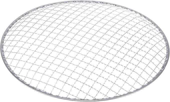 HARFINGTON 10pcs Round BBQ Grill Net 11"x0.9" Galvanized Iron Barbecue Mesh Mat for Baking Smoking Charcoal Grilling Roasting