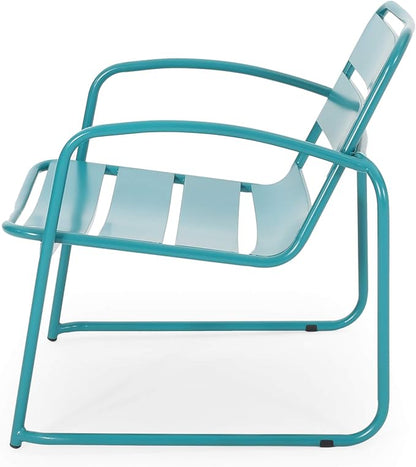 Christopher Knight Home Cowan Outdoor Dining Chair (Set of 2), Matte Teal