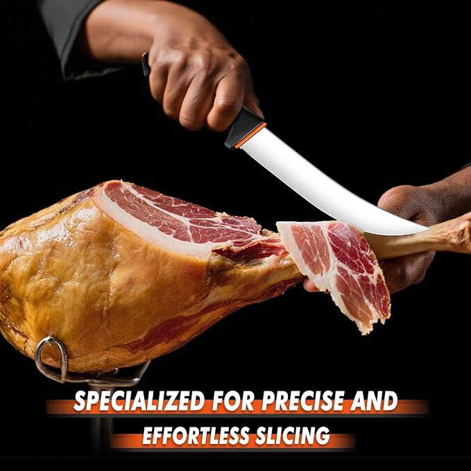 TIVOLI Slicing Knife 8 Inch - Brisket Knife with Ergonomic Non-Slip Softgrip & German Stainless Steel Razor Sharp Blade for Meat Cutting,Slicing - Gift for Men Women